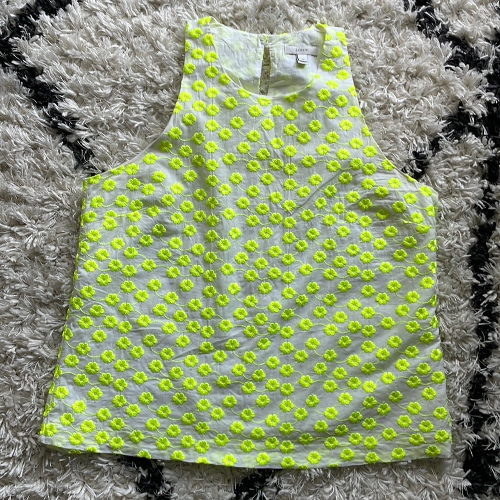 J. Crew embroidered tank top